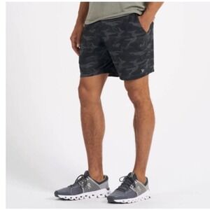 Vuori Performance Shorts Mens Large Black Camo Elastic Waist Lounge Gym